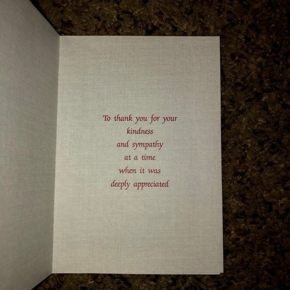 In Deep Appreciation Sympathy Thank you Cards NEW 25 Cards and Envelopes - Picture 2 of 9